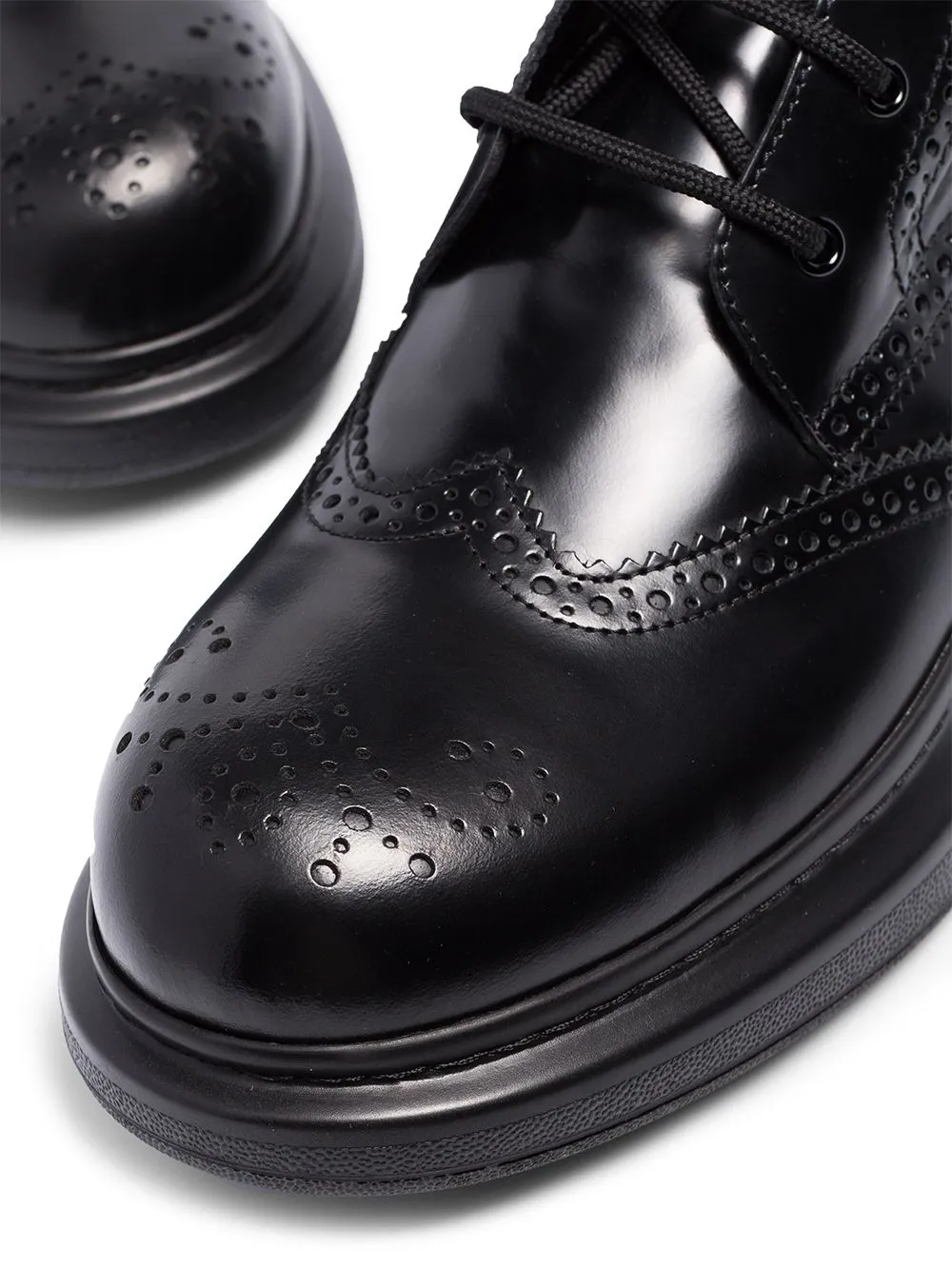 ALEXANDER MCQUEEN Chunky Sole Derby Boots Black