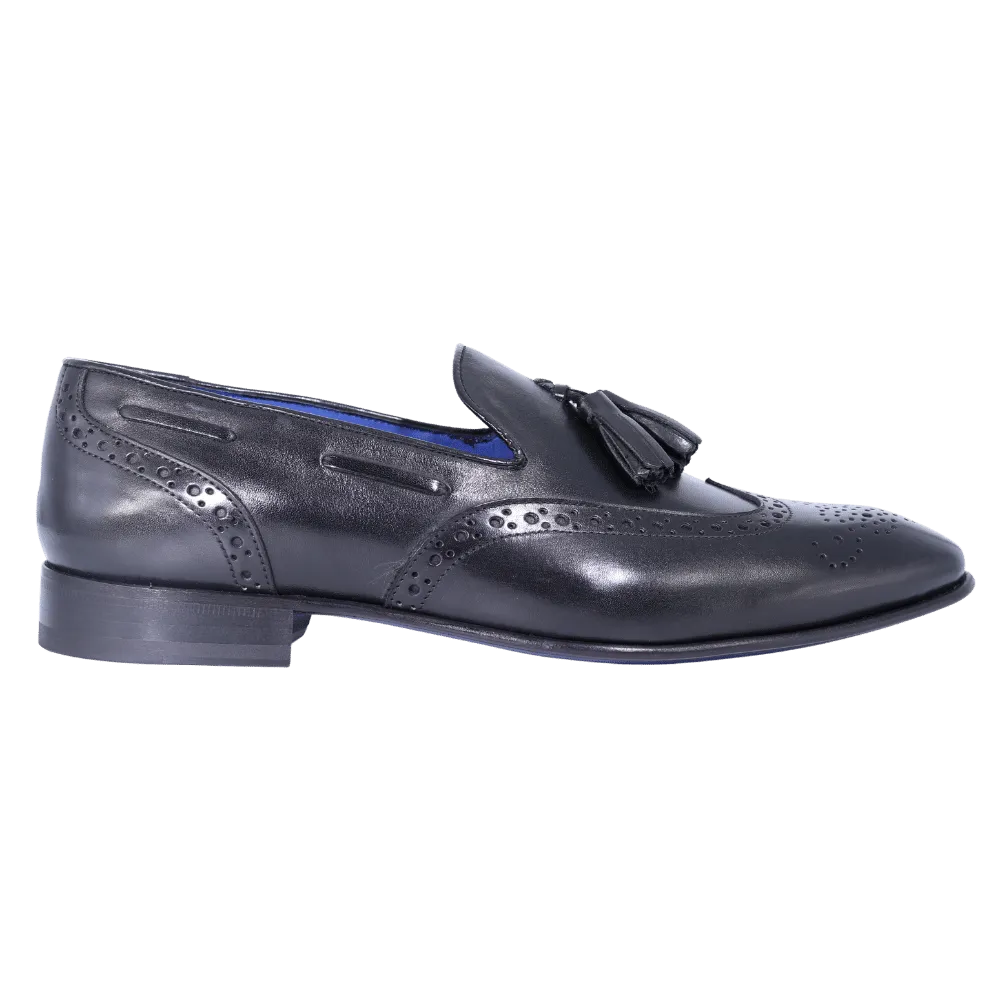 Aliverti Slip-On - Nero (Genuine Leather Upper & Sole)