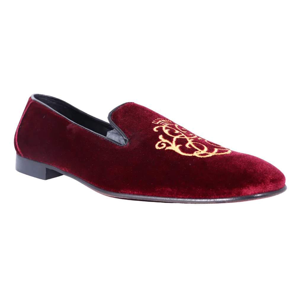 Aliverti Velvet Slip-On - Bordo (Genuine Leather Upper & Sole)
