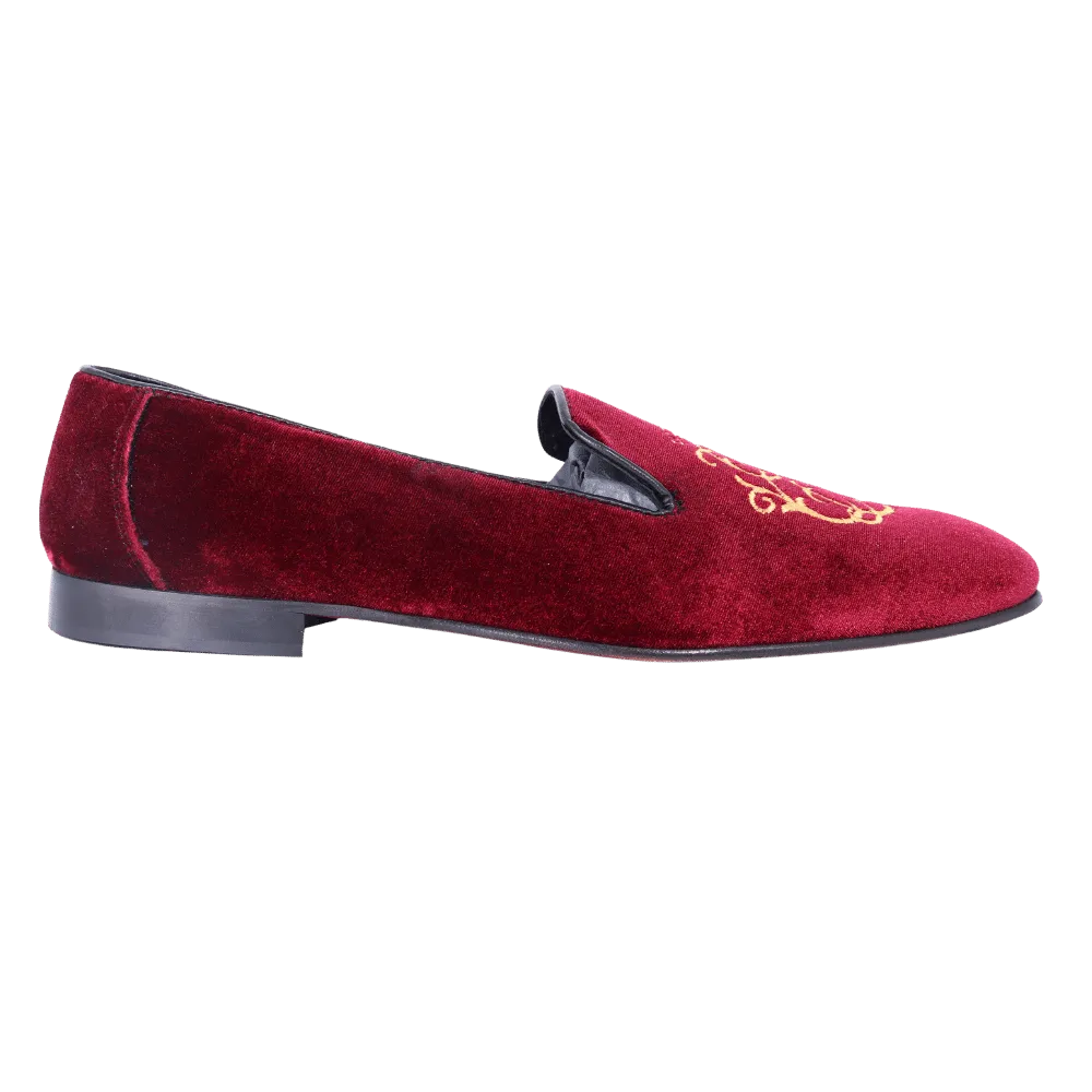 Aliverti Velvet Slip-On - Bordo (Genuine Leather Upper & Sole)