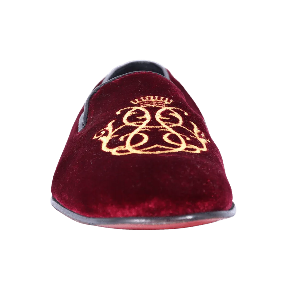 Aliverti Velvet Slip-On - Bordo (Genuine Leather Upper & Sole)