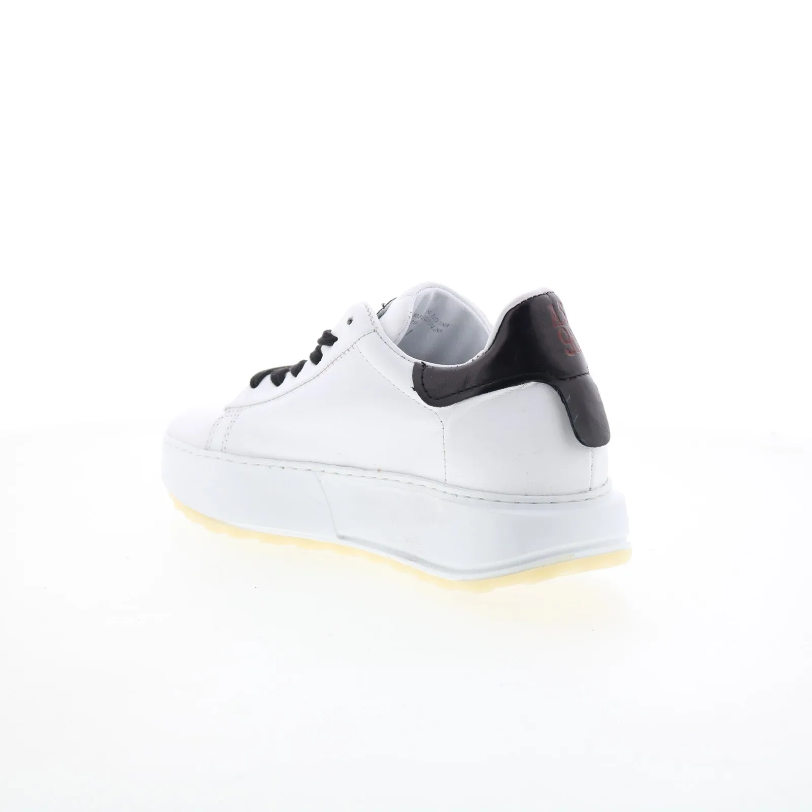 A.S. 98 Hannie Womens White Leather Lace Up Lifestyle Sneakers Shoes