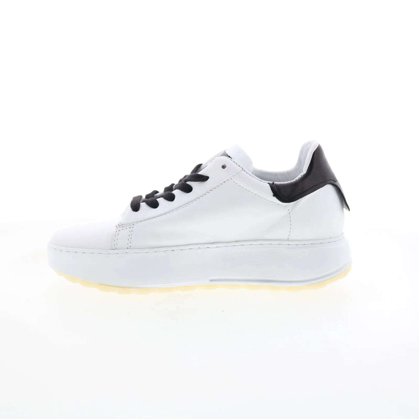 A.S. 98 Hannie Womens White Leather Lace Up Lifestyle Sneakers Shoes
