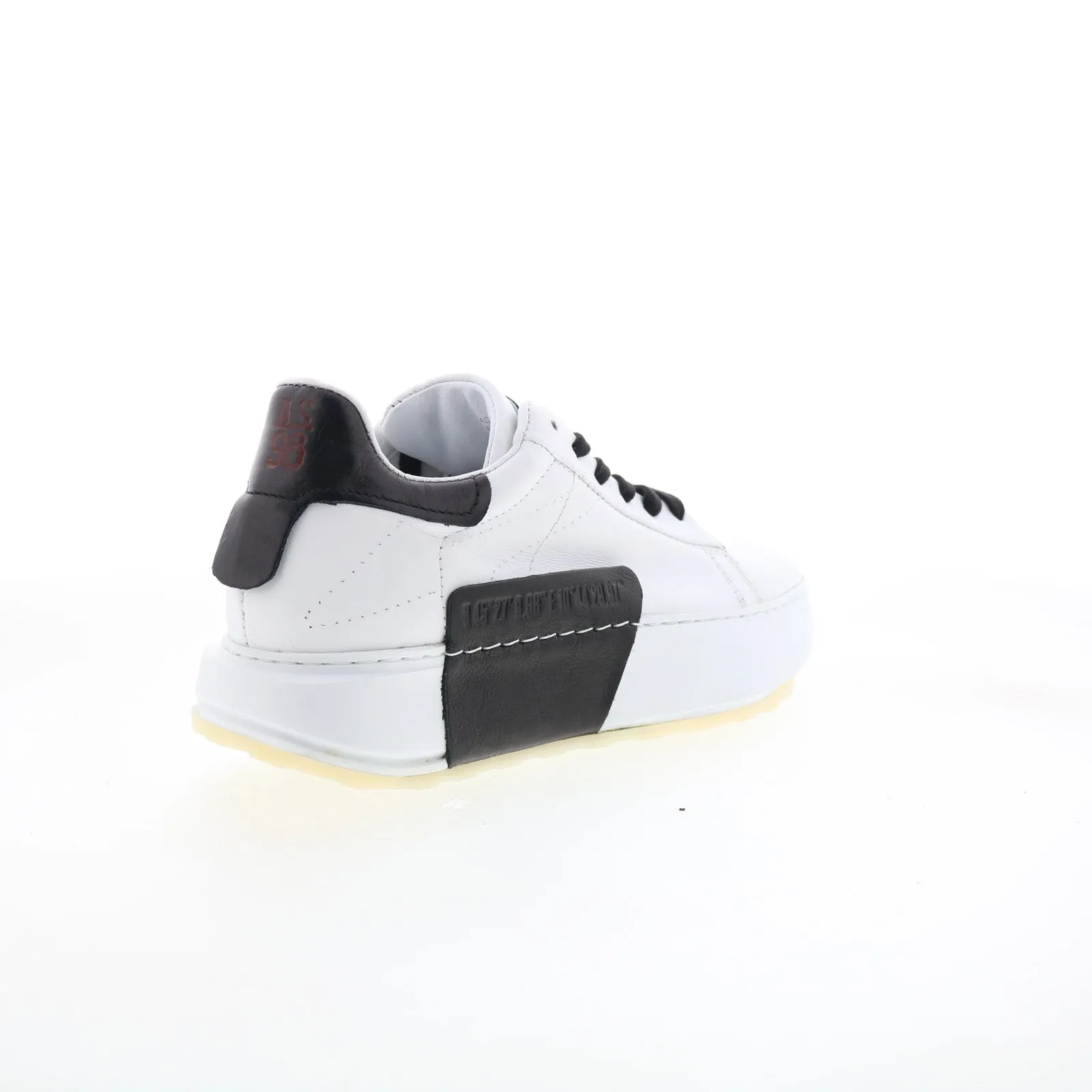 A.S. 98 Hannie Womens White Leather Lace Up Lifestyle Sneakers Shoes