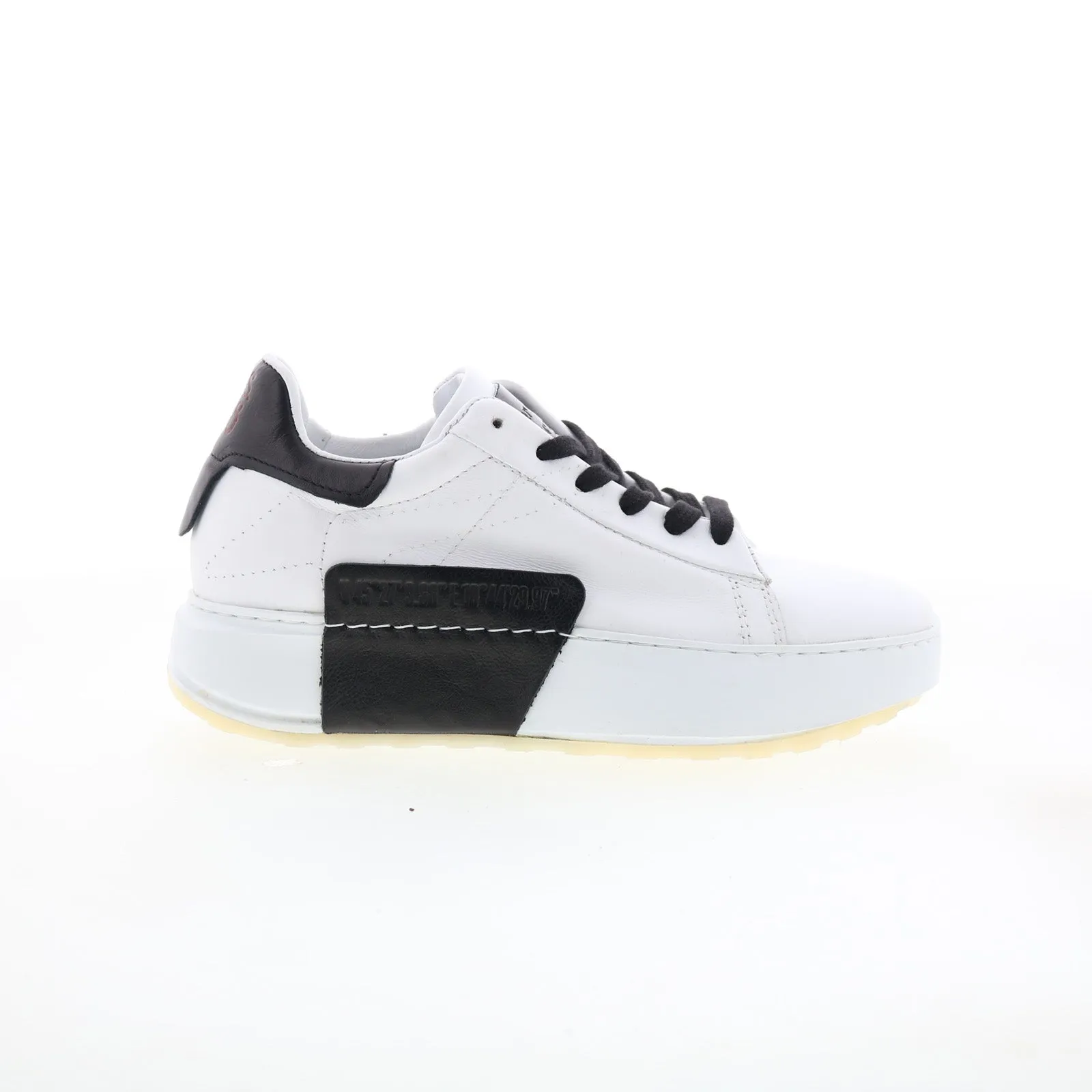 A.S. 98 Hannie Womens White Leather Lace Up Lifestyle Sneakers Shoes