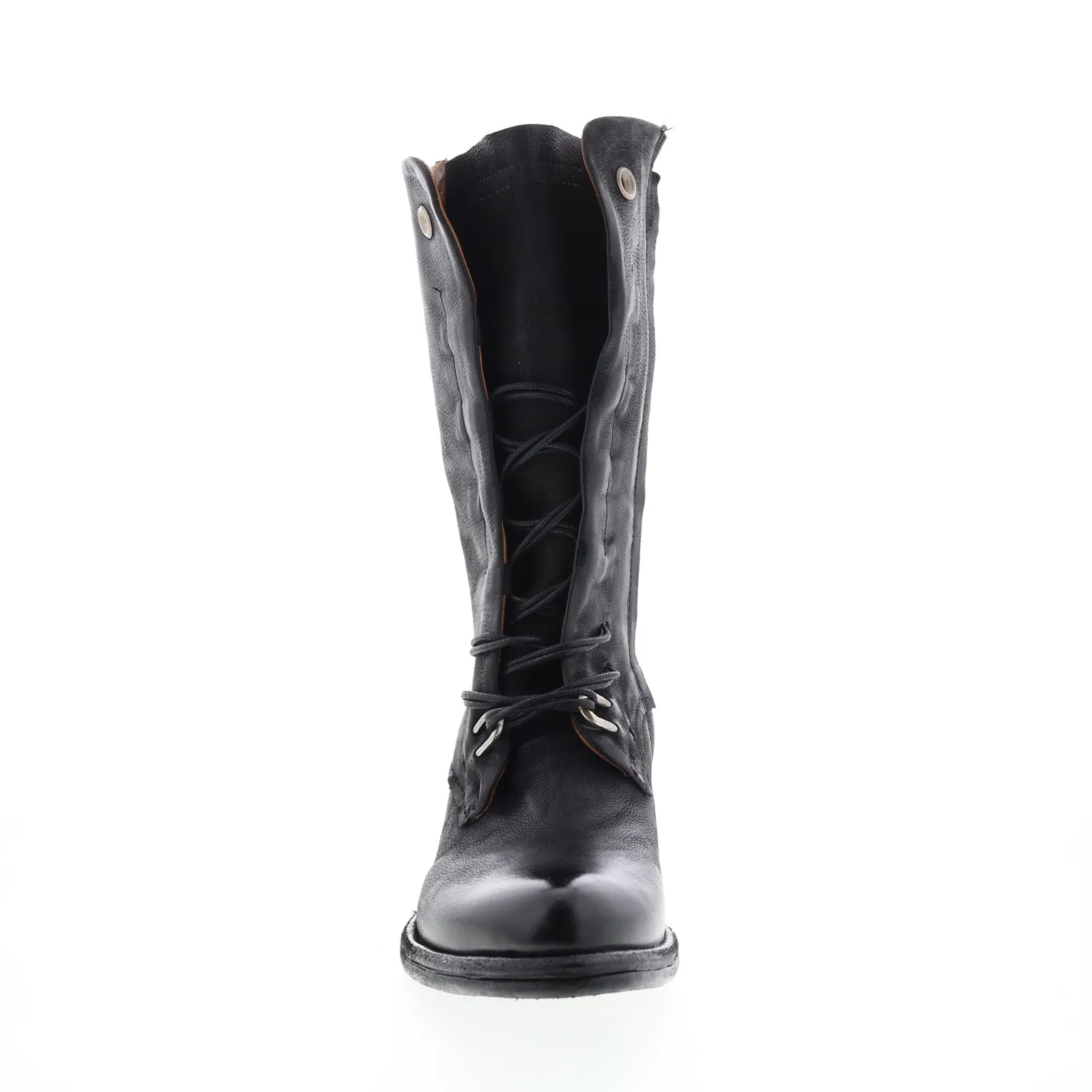 A.S. 98 Opie 548213-201 Womens Black Leather Lace Up Casual Dress Boots