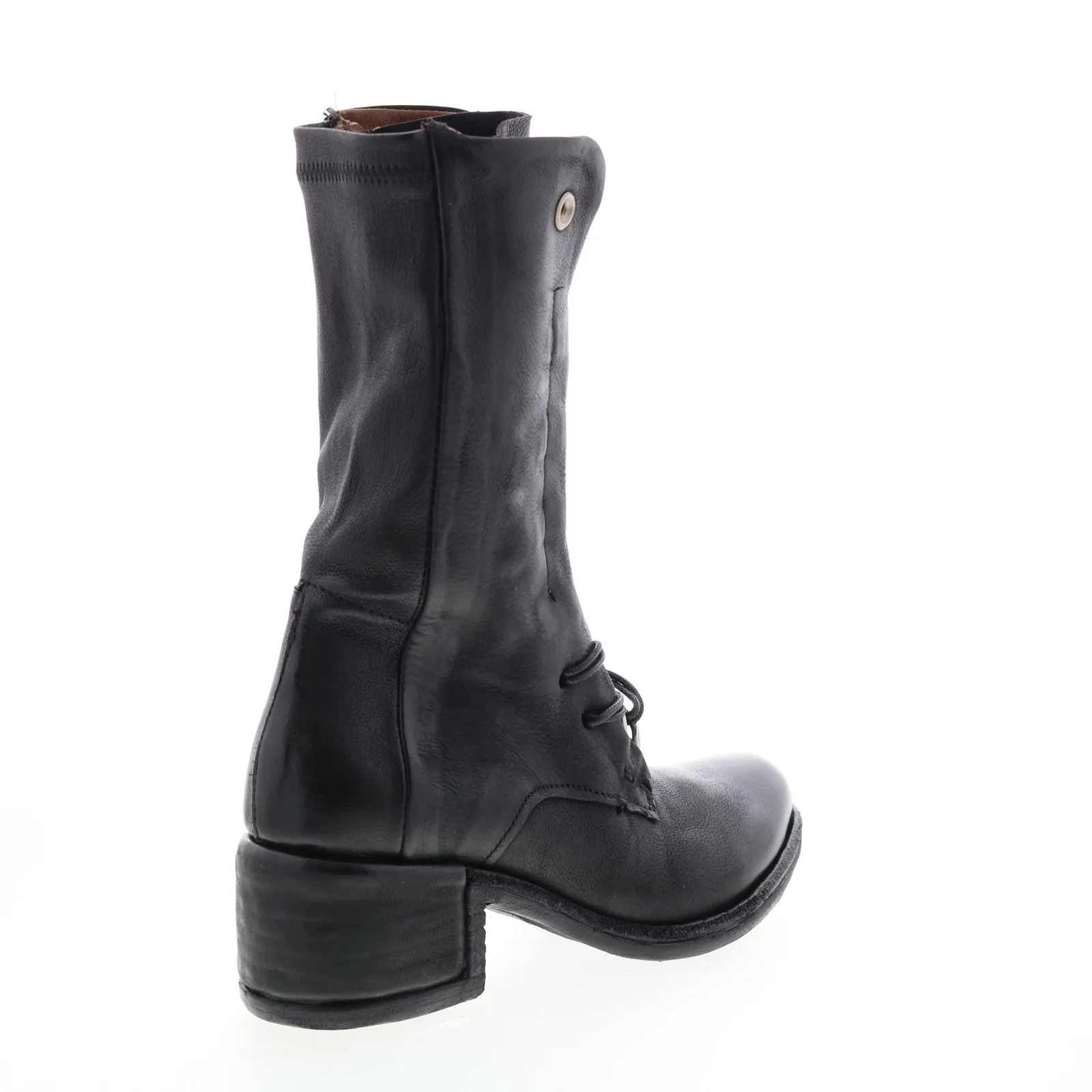 A.S. 98 Opie 548213-201 Womens Black Leather Lace Up Casual Dress Boots