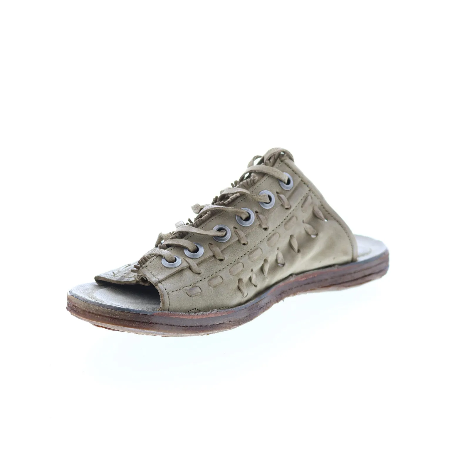 A.S. 98 Regis A16032-101 Womens Green Leather Sandals Shoes