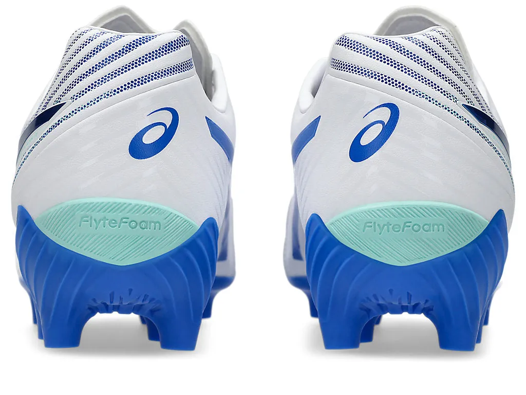 ASICS MEN'S LETHAL FLASH IT FF 3 WHITE/BLUE FOOTBALL SHOES