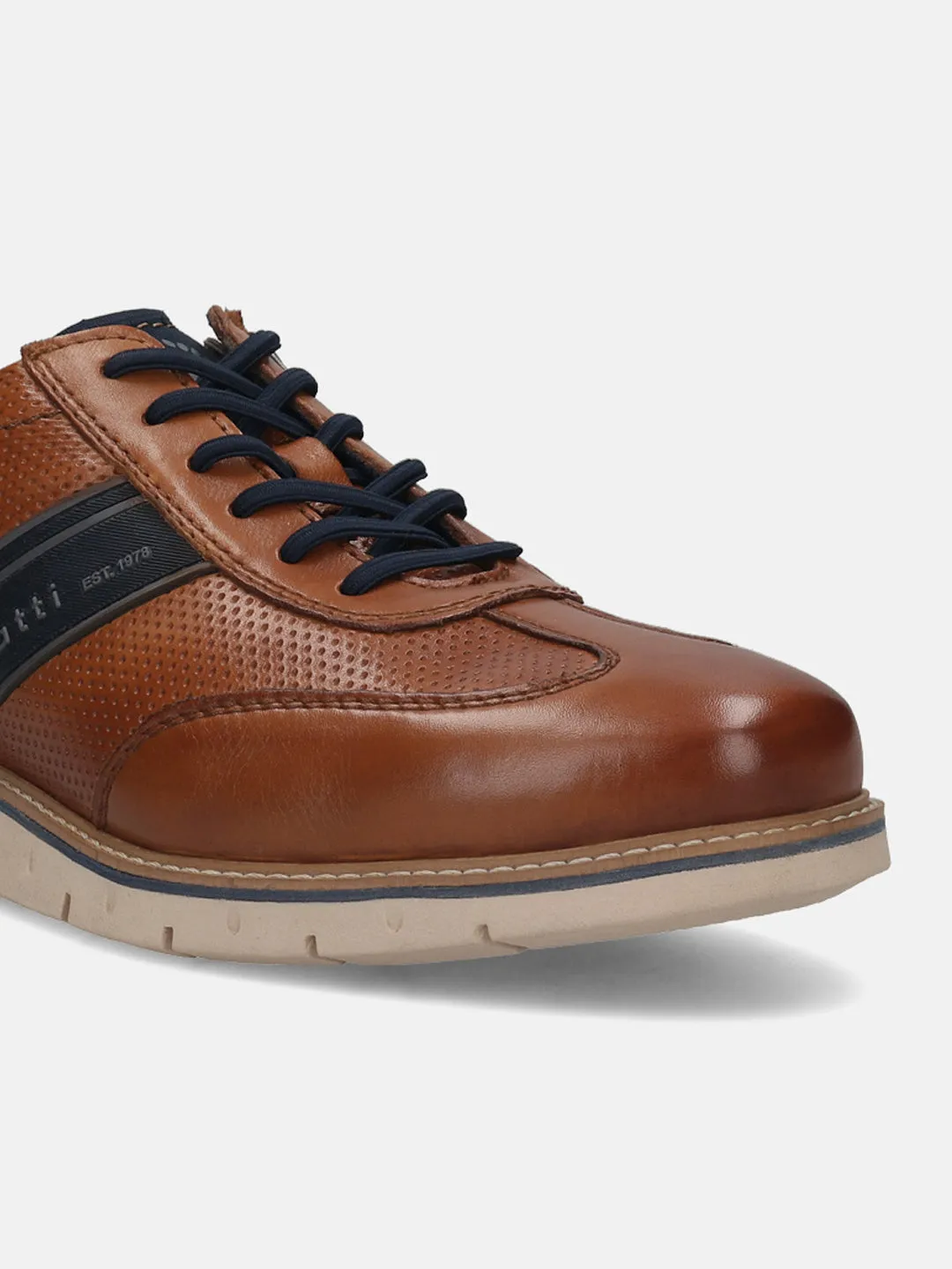 Bugatti Cognac Premium Leather Sneaker