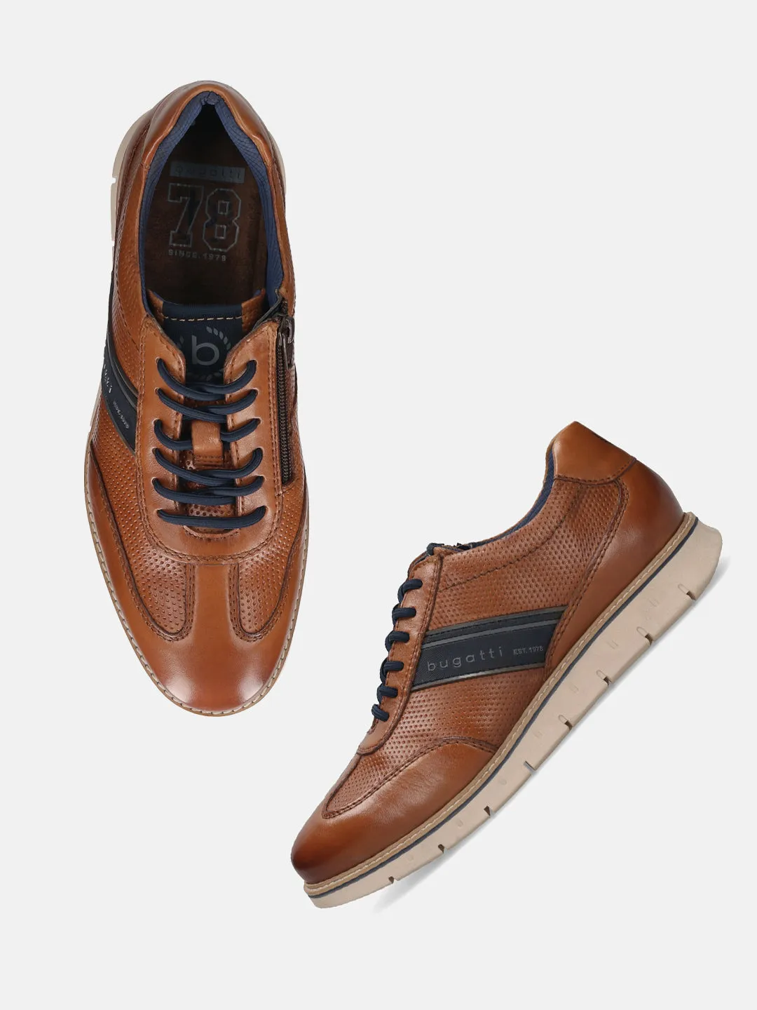 Bugatti Cognac Premium Leather Sneaker