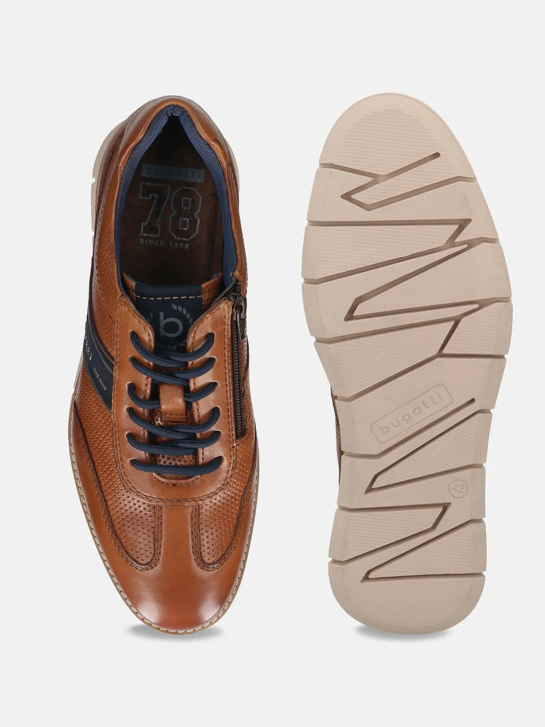 Bugatti Cognac Premium Leather Sneaker