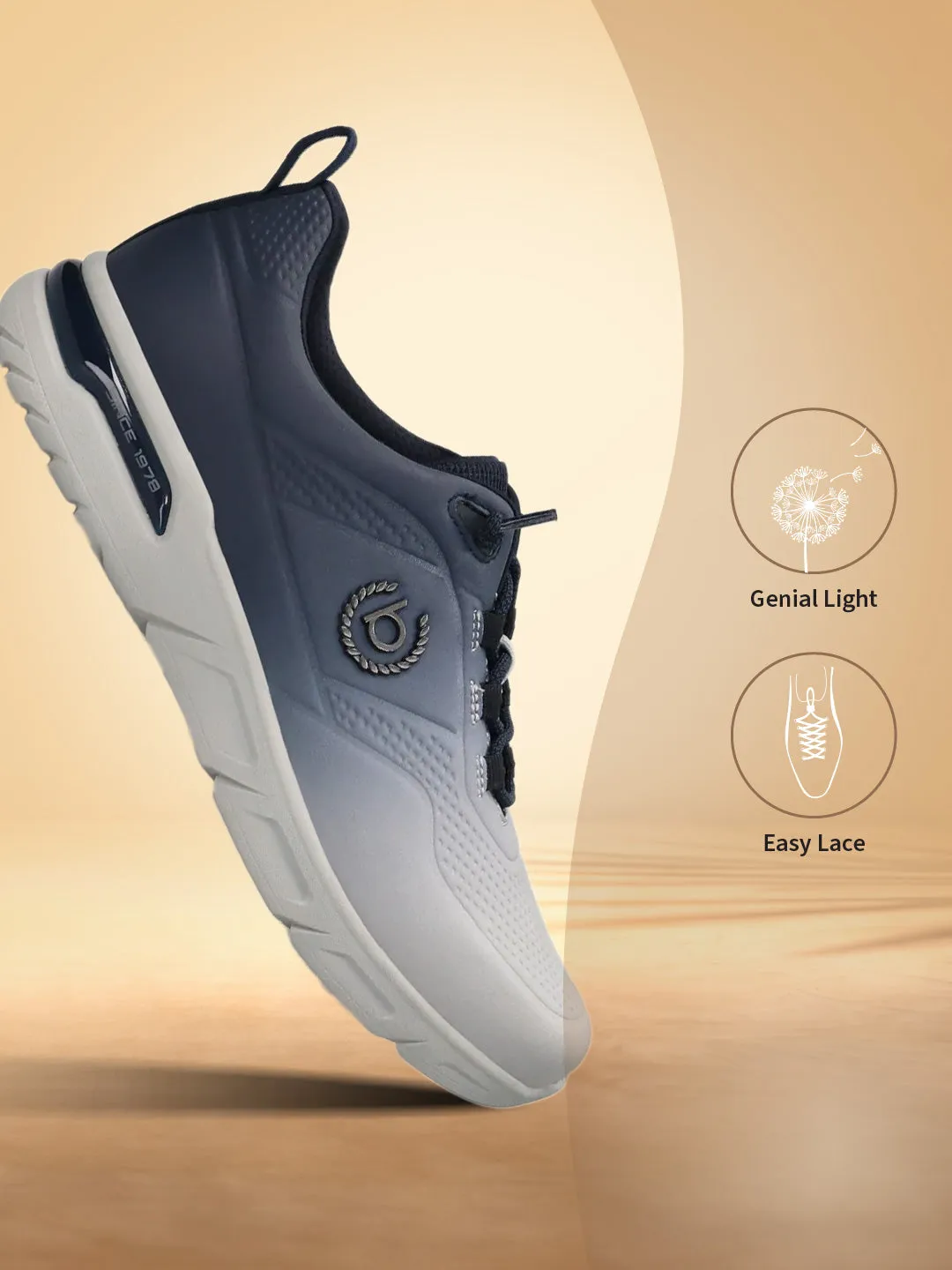 bugatti Light Grey & Dark Blue Sneakers