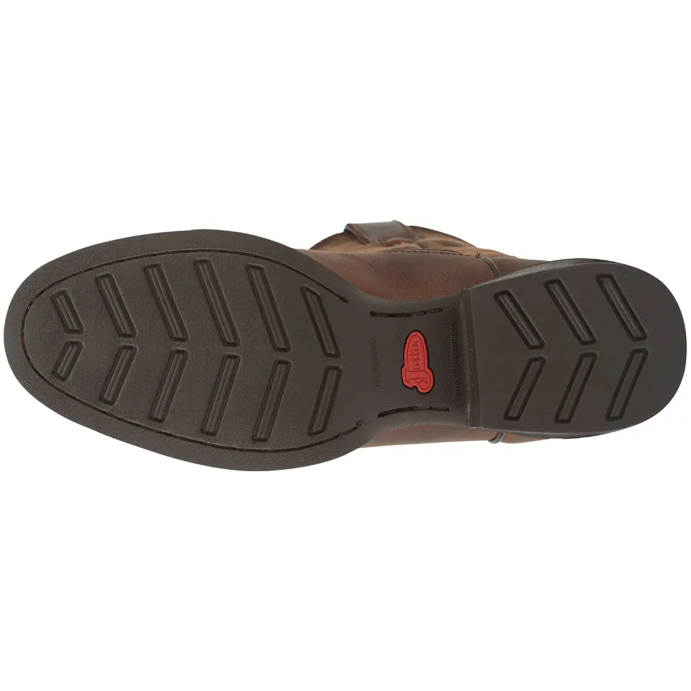 Buster III 11 Inch Embroidered Round Toe Pull On Cowboy Boots