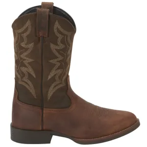 Buster III 11 Inch Embroidered Round Toe Pull On Cowboy Boots