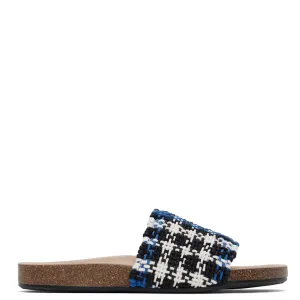Check Slide, Blue/White