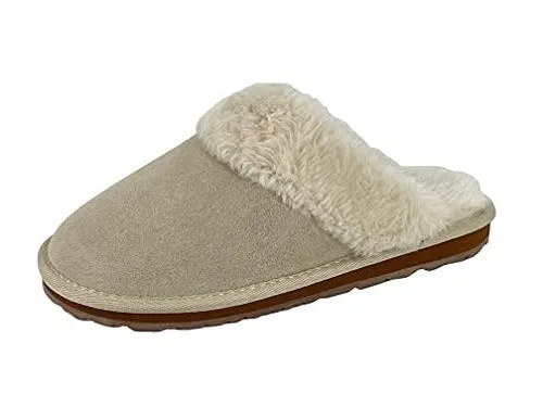 Clarks Scuff Natural Slip-On Cosy Open Back Comfort Clog Slipper Mules Slippers