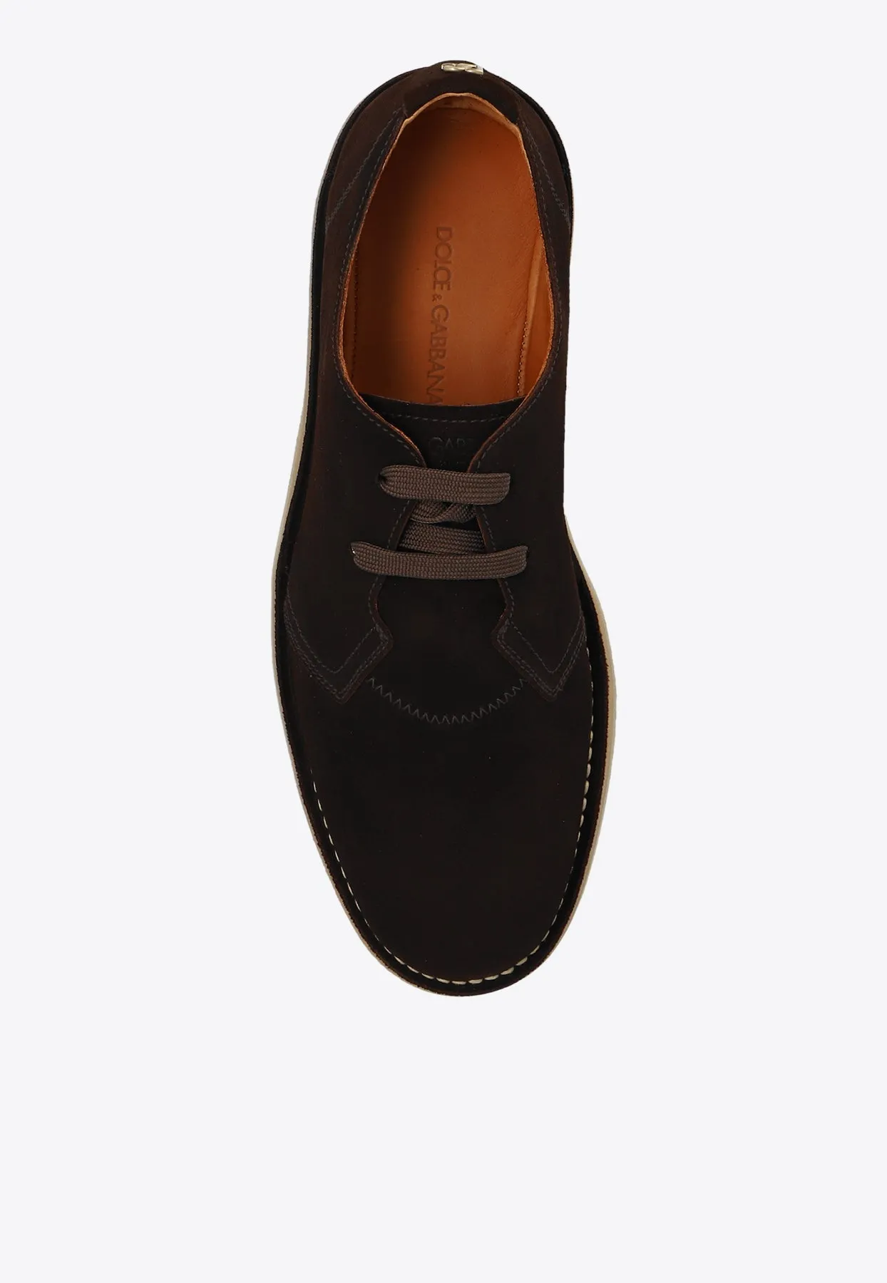 DG Plaque Suede Derby Shoes