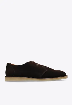 DG Plaque Suede Derby Shoes