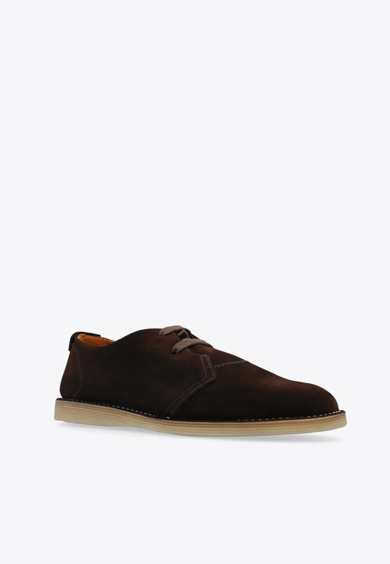 DG Plaque Suede Derby Shoes