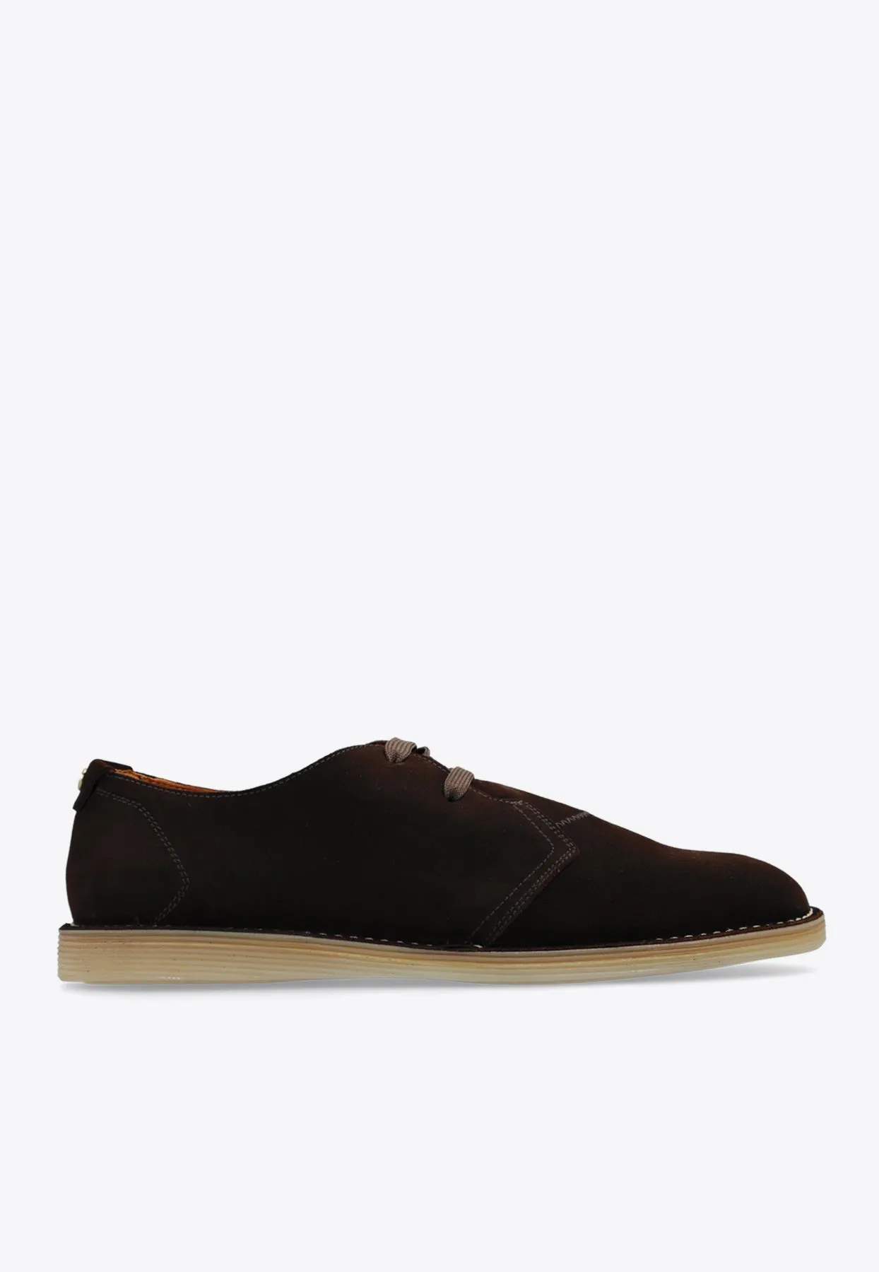 DG Plaque Suede Derby Shoes