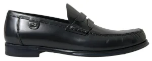 Dolce & Gabbana Black Leather Loafers Formal Shoes