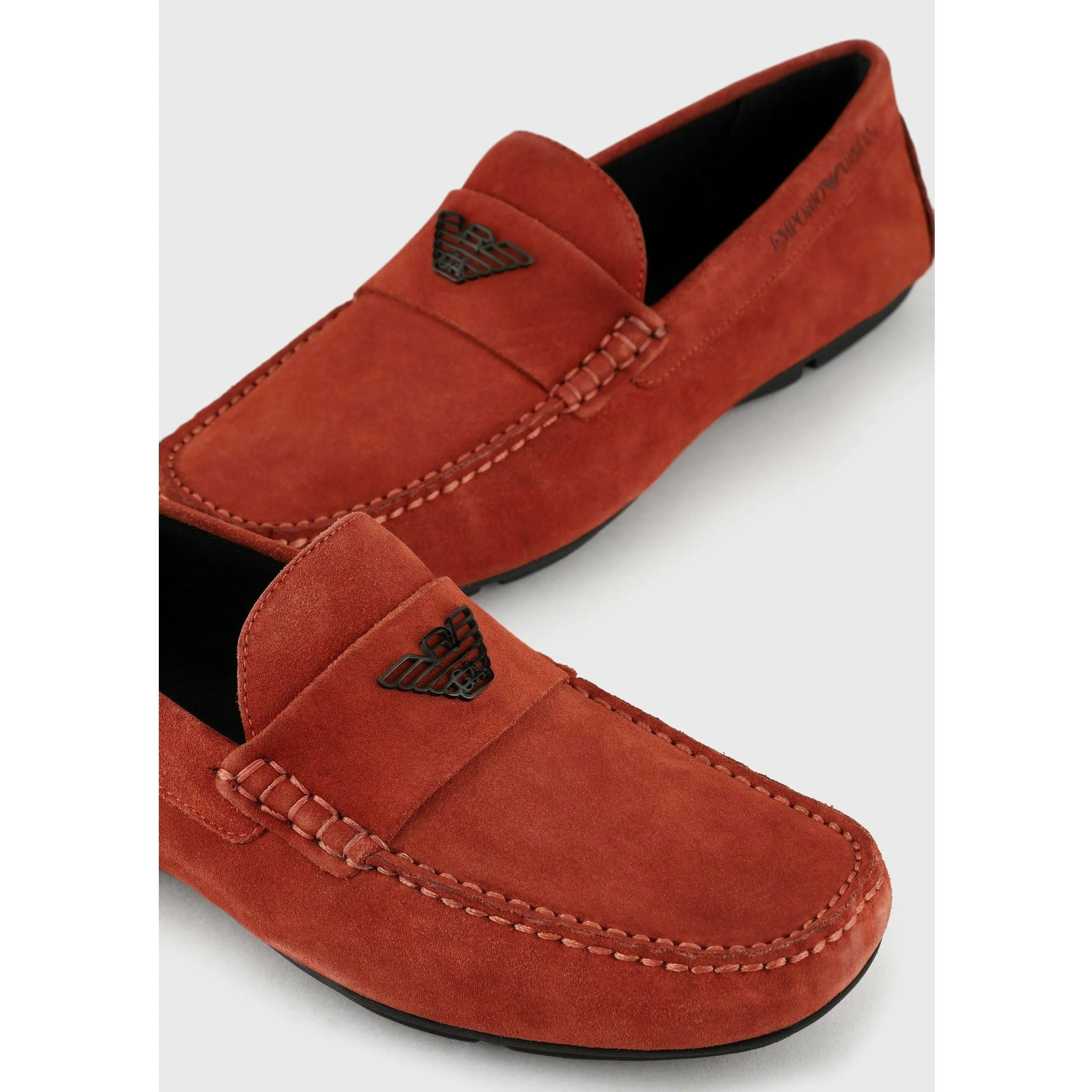 DRIVING LOAFERS IN SUEDE WITH LOGO