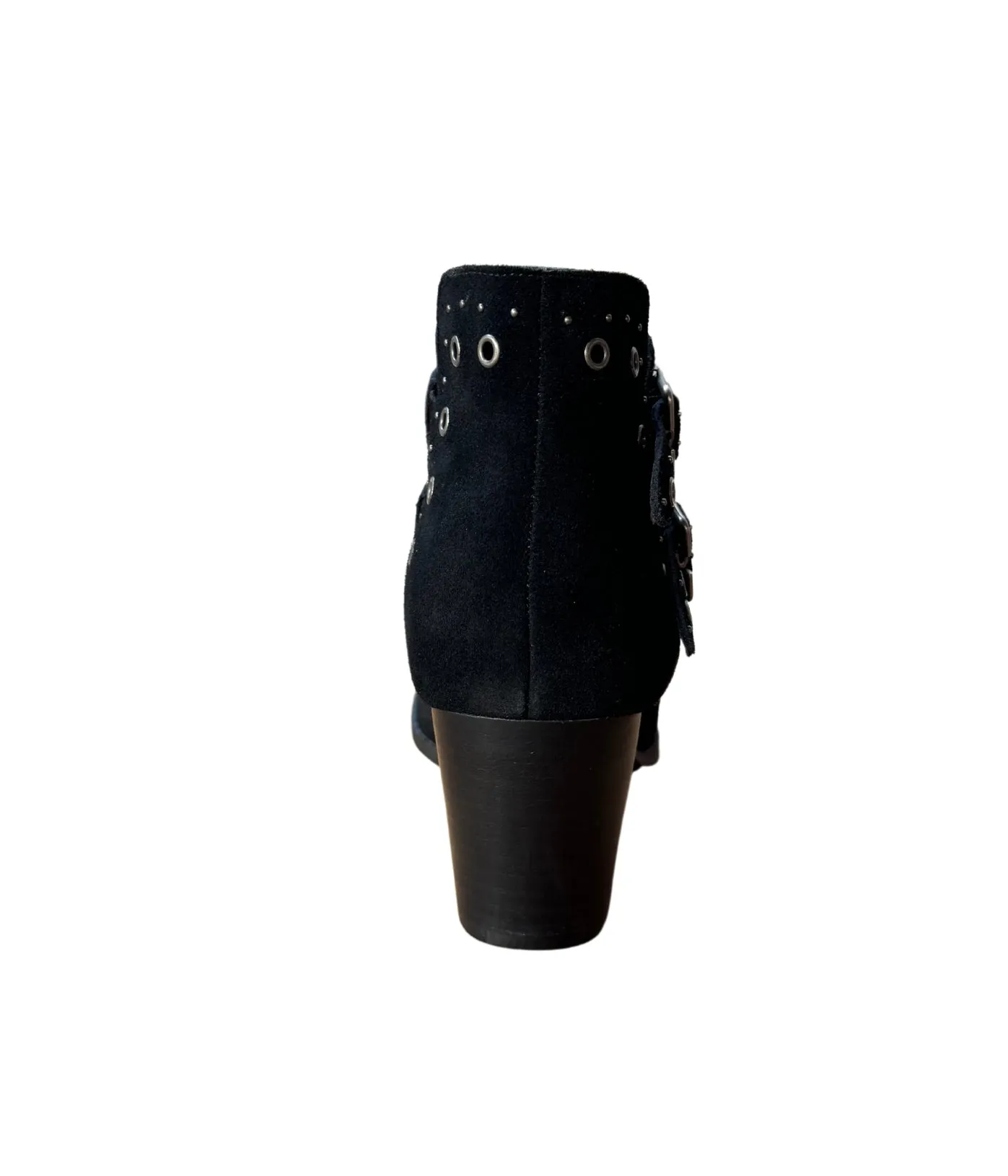 Elsa Genuine Suede Ankle Boot in Black
