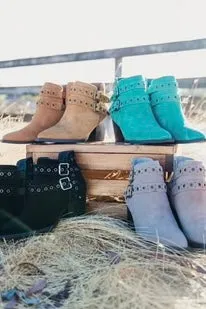 Elsa Genuine Suede Ankle Boot in Black
