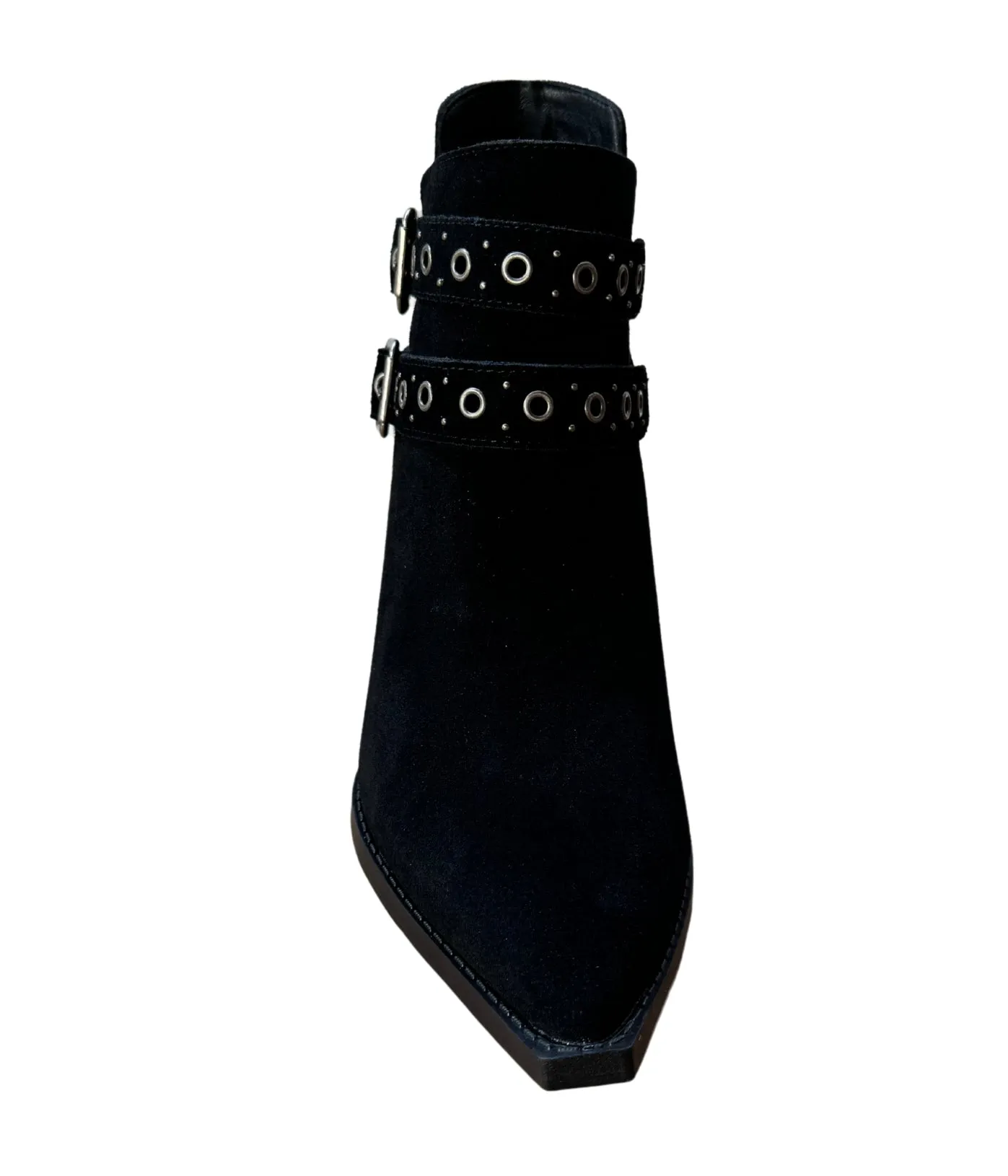 Elsa Genuine Suede Ankle Boot in Black