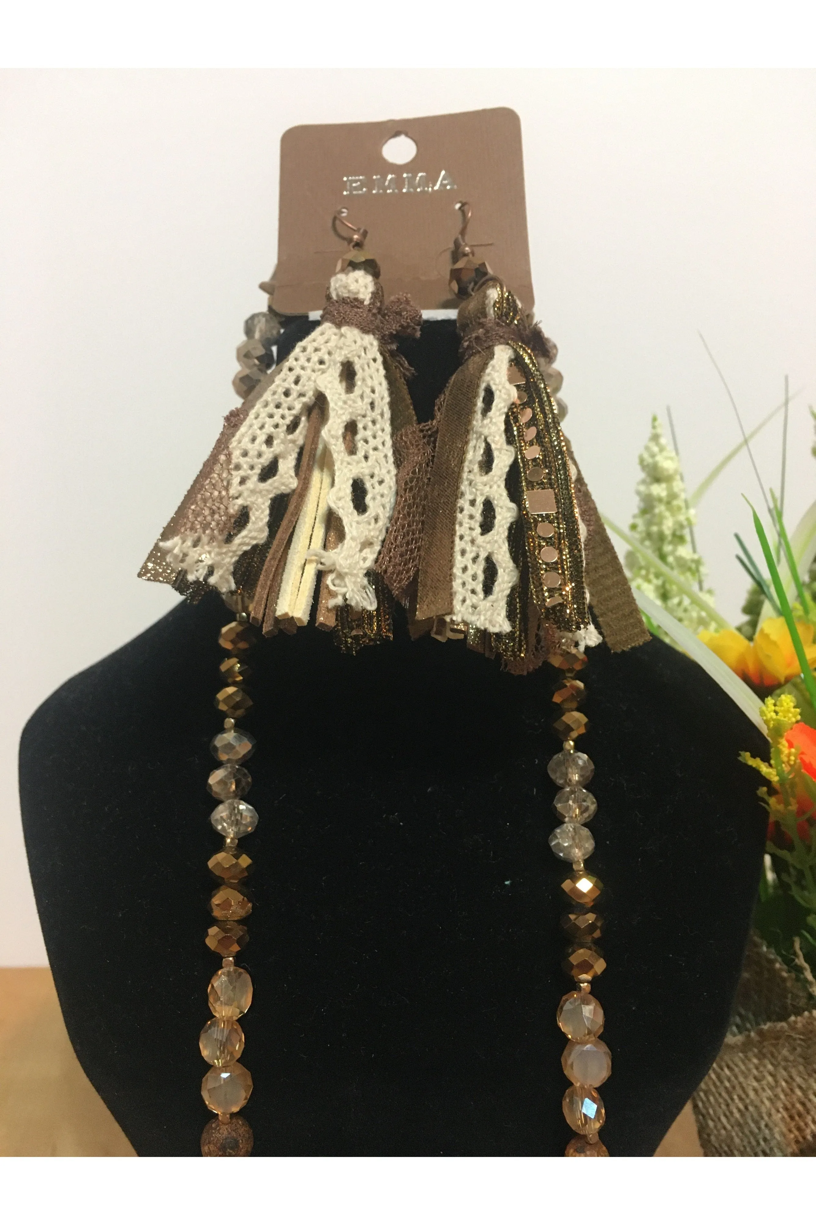 Emma Brown Tassel Earrings