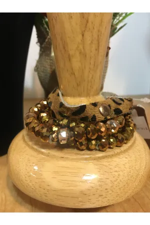 Emma Leopard Stacked Bracelet