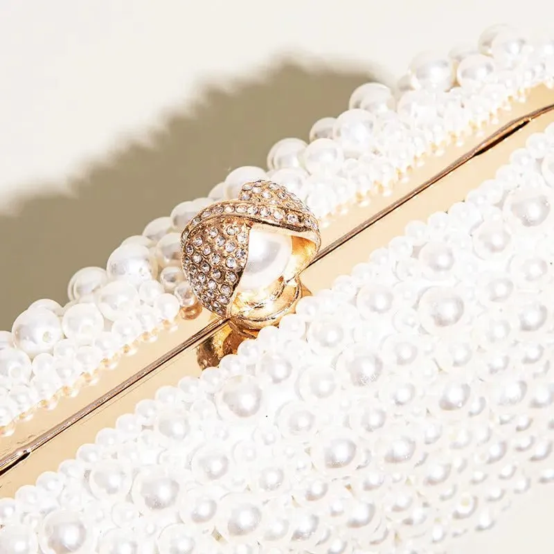 Gracy | Luxe Pearl Embellished Evening Clutch