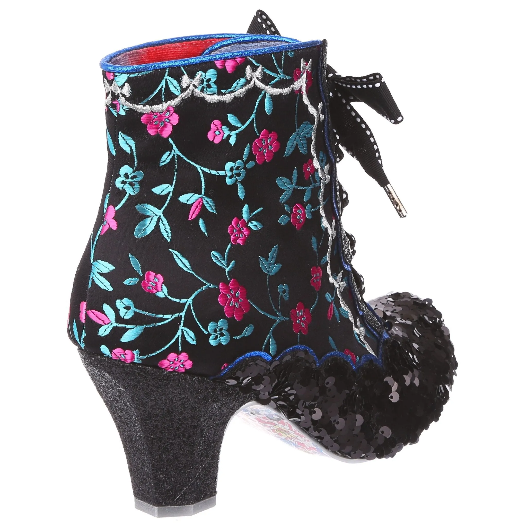 Irregular Choice Womens Chinese Whispers Heeled Ankle Boot - Black