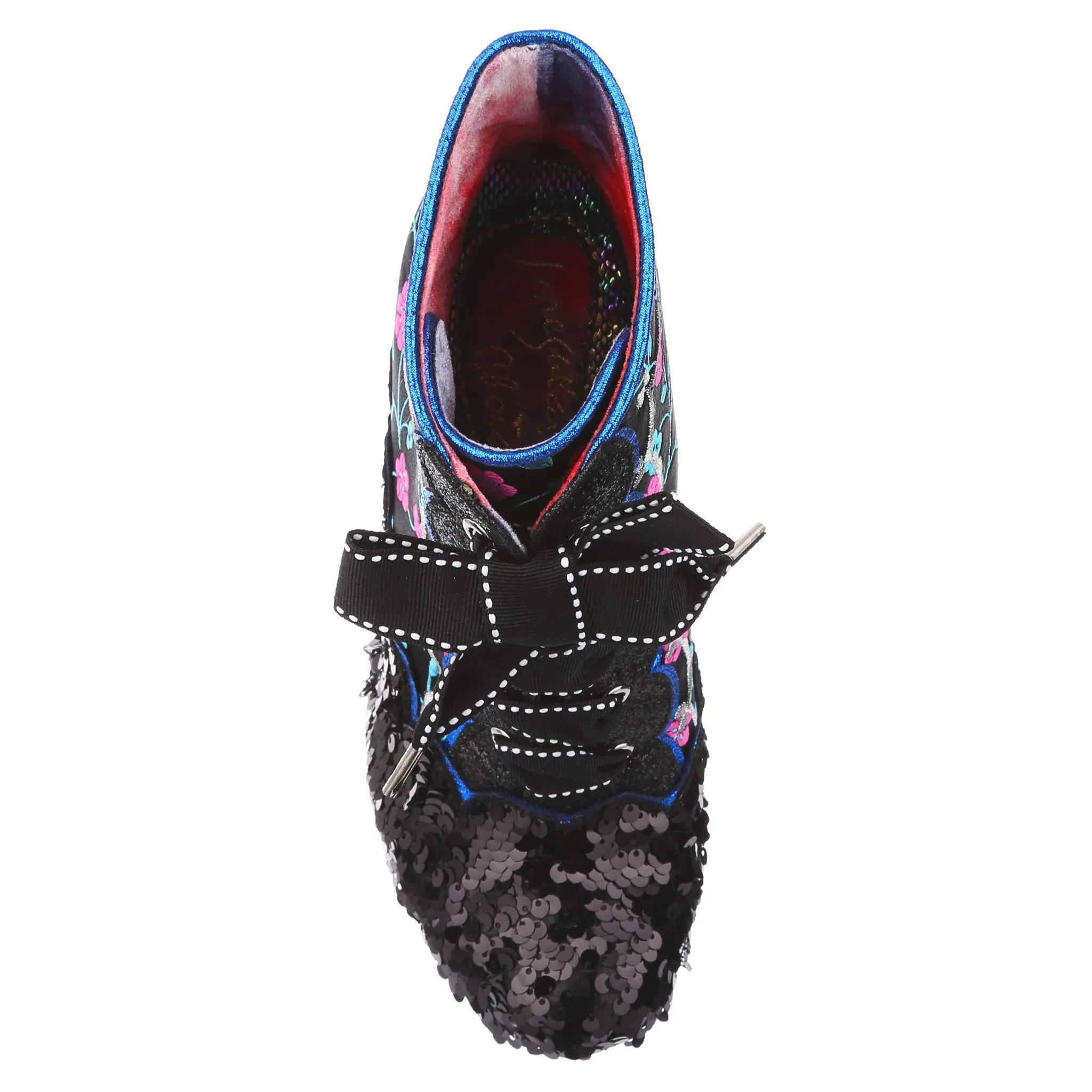 Irregular Choice Womens Chinese Whispers Heeled Ankle Boot - Black