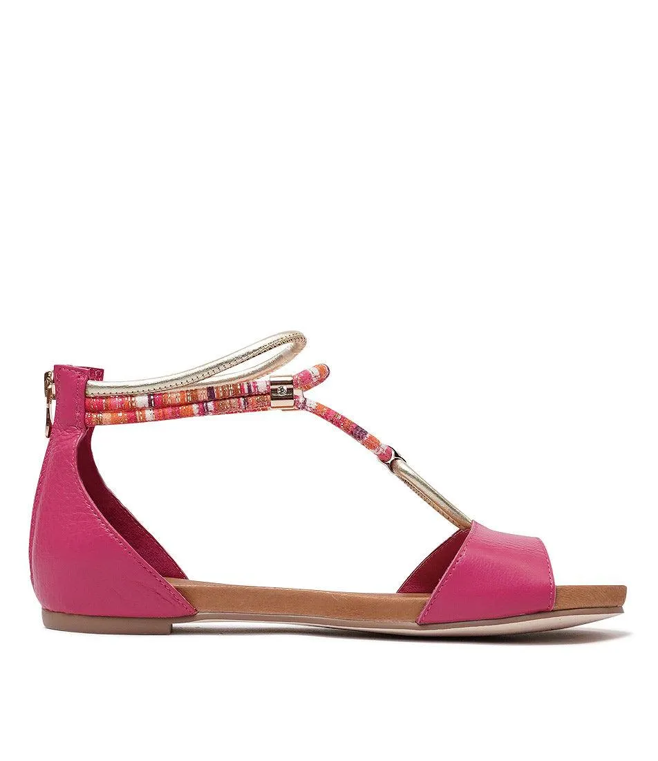 Jazmin Fuchsia Multi Leather Sandals
