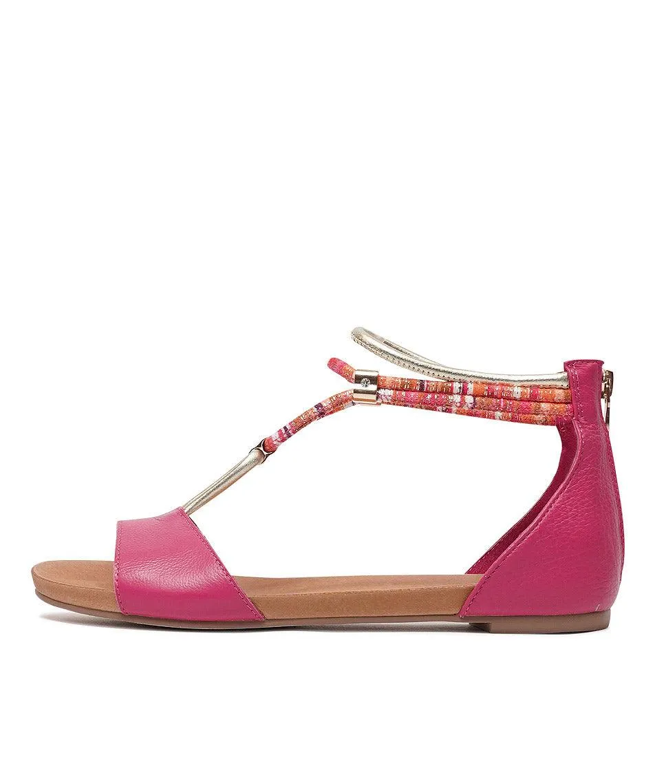 Jazmin Fuchsia Multi Leather Sandals