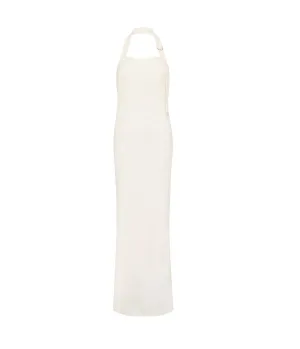 Linen Bias Maxi Dress in Ivory