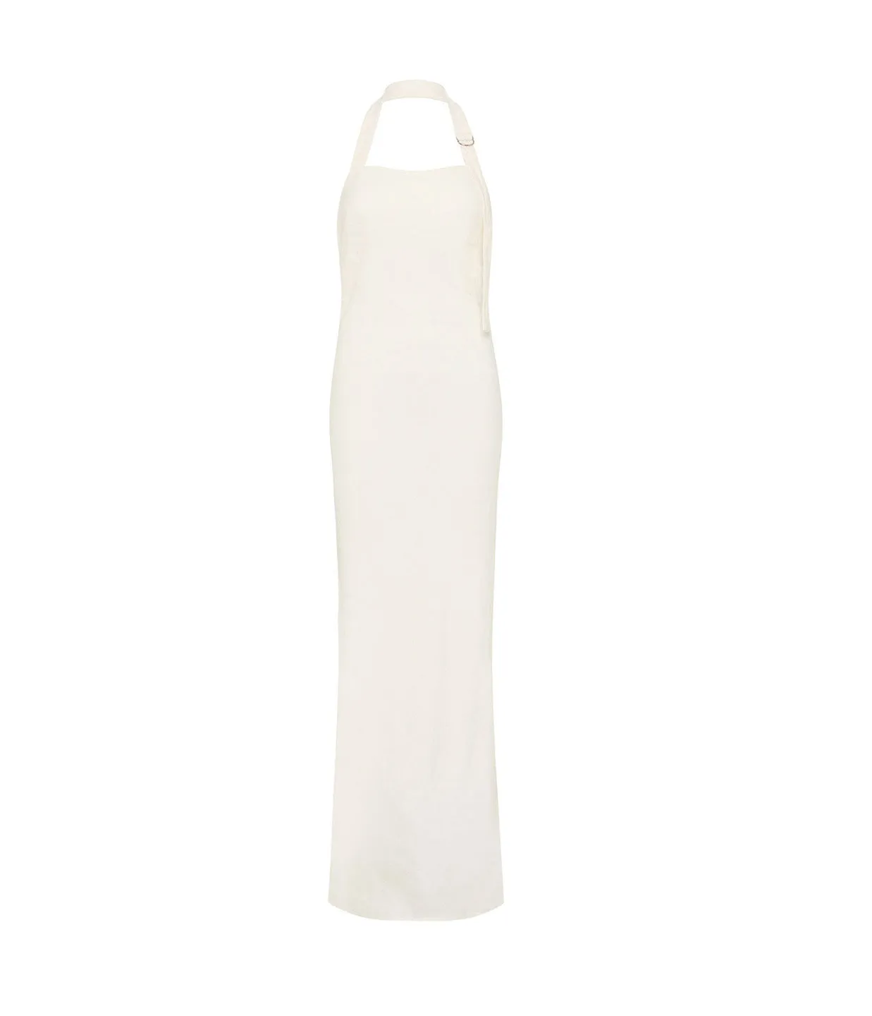 Linen Bias Maxi Dress in Ivory