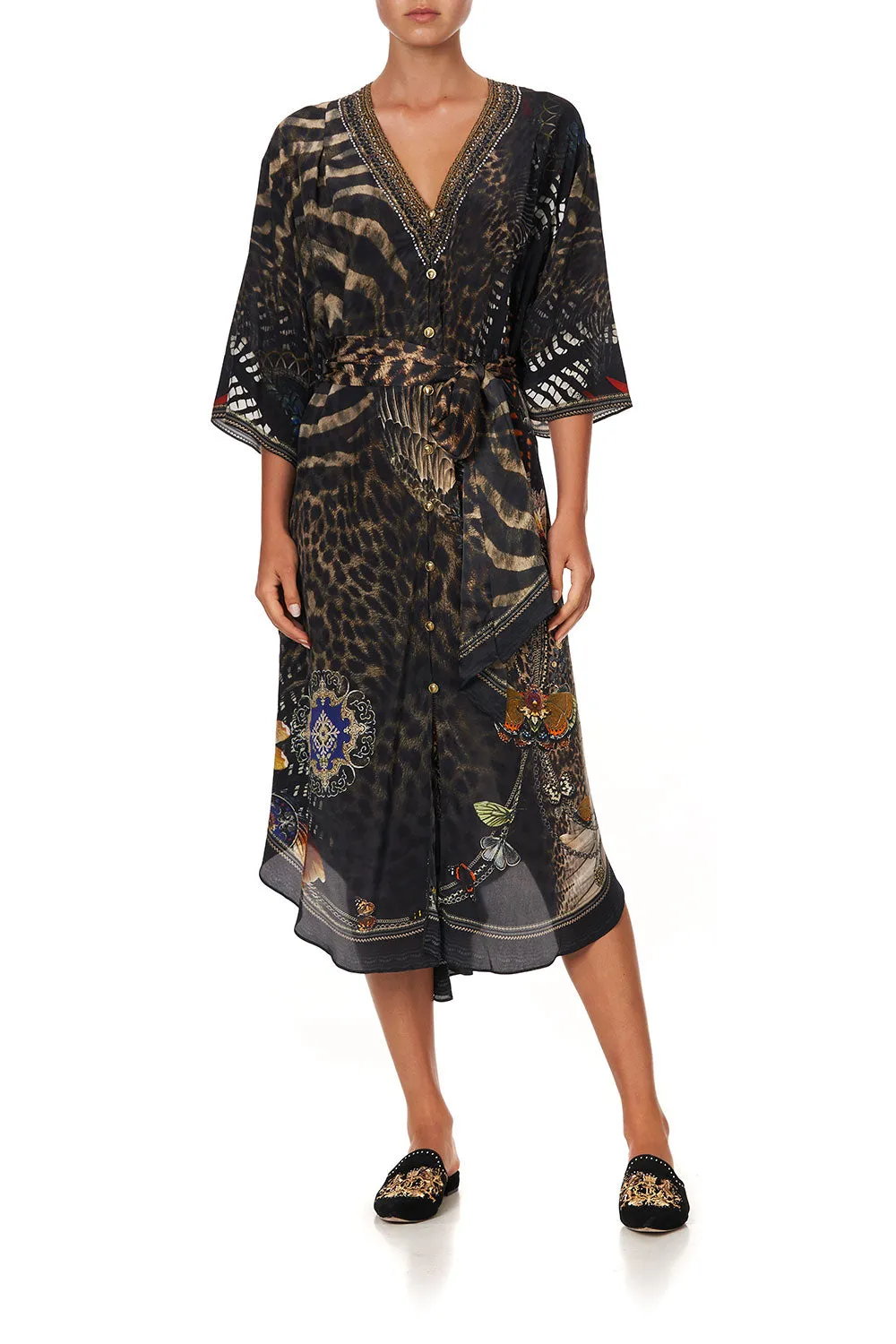 LOOSE BUTTON THROUGH DRESS TREASURE CHASER