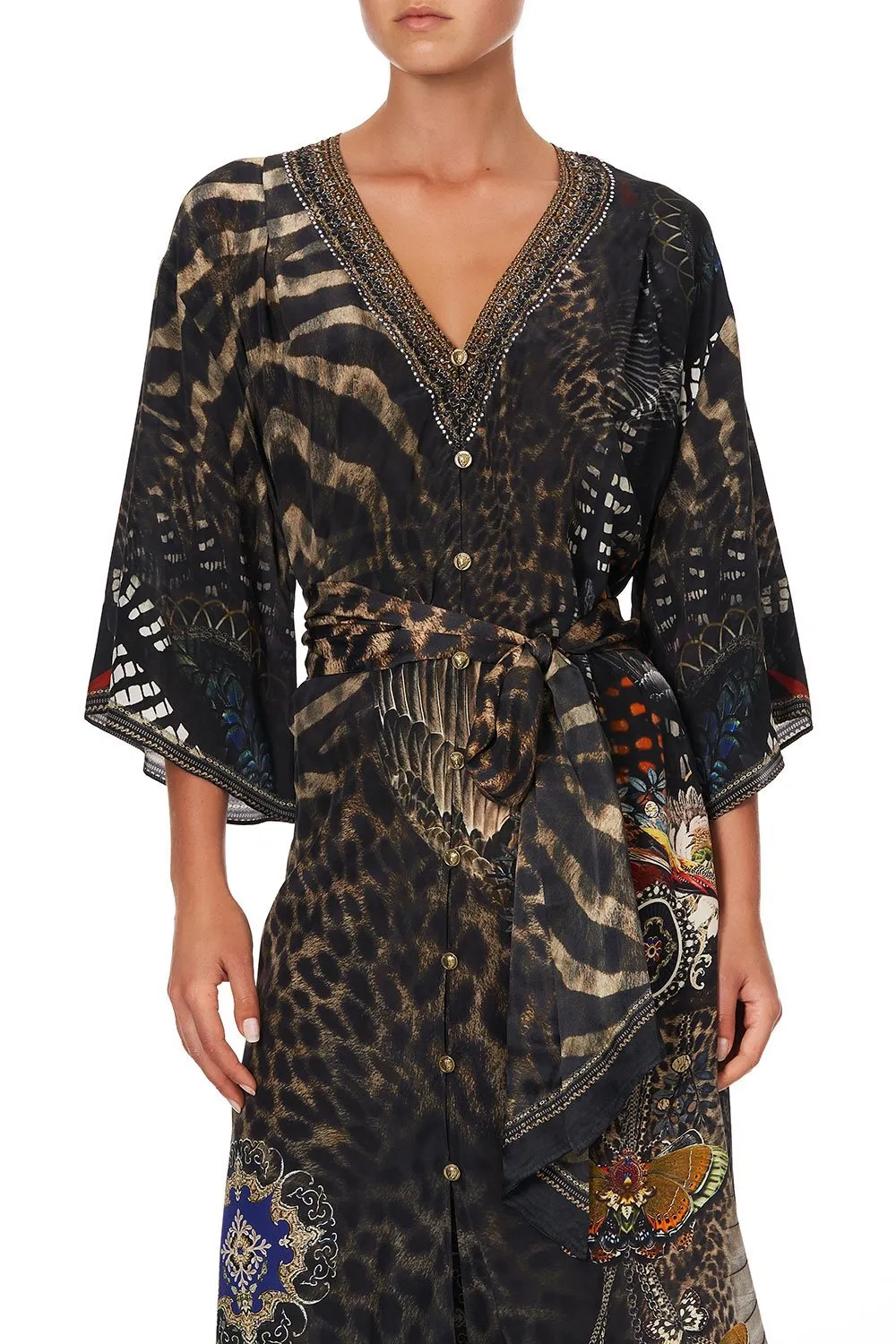 LOOSE BUTTON THROUGH DRESS TREASURE CHASER