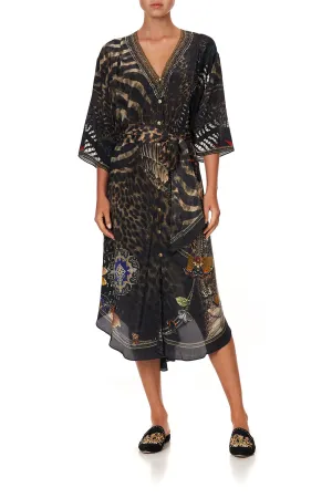 LOOSE BUTTON THROUGH DRESS TREASURE CHASER