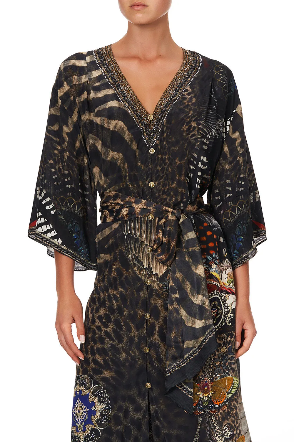 LOOSE BUTTON THROUGH DRESS TREASURE CHASER
