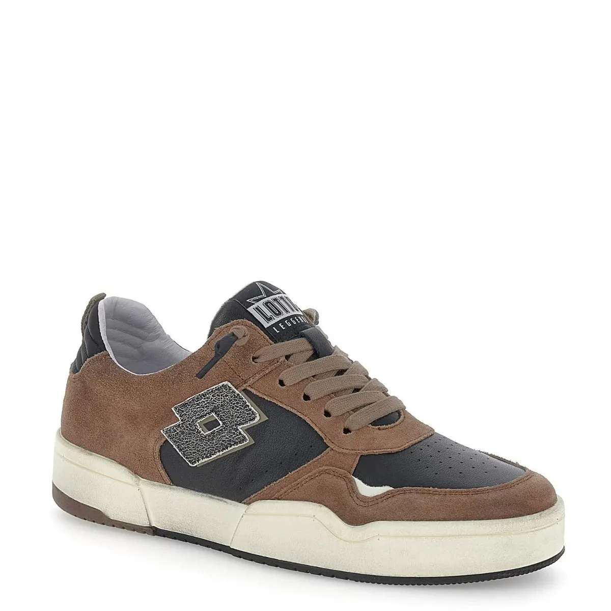 Lotto - Sneakers Hoop Stars Suede Caribou Brown All Black - 220327 - CARIBOU/BROWN/ALL/BLACK