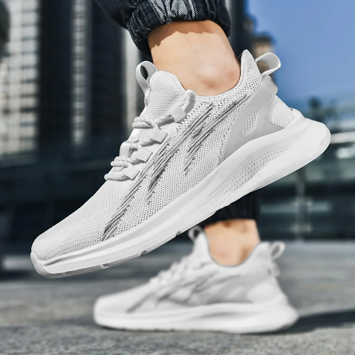 Men's Athletic Running Shoes Lightweight Mesh Jogging Walking Shoes Workout Trail Sneakers Shoes for Men