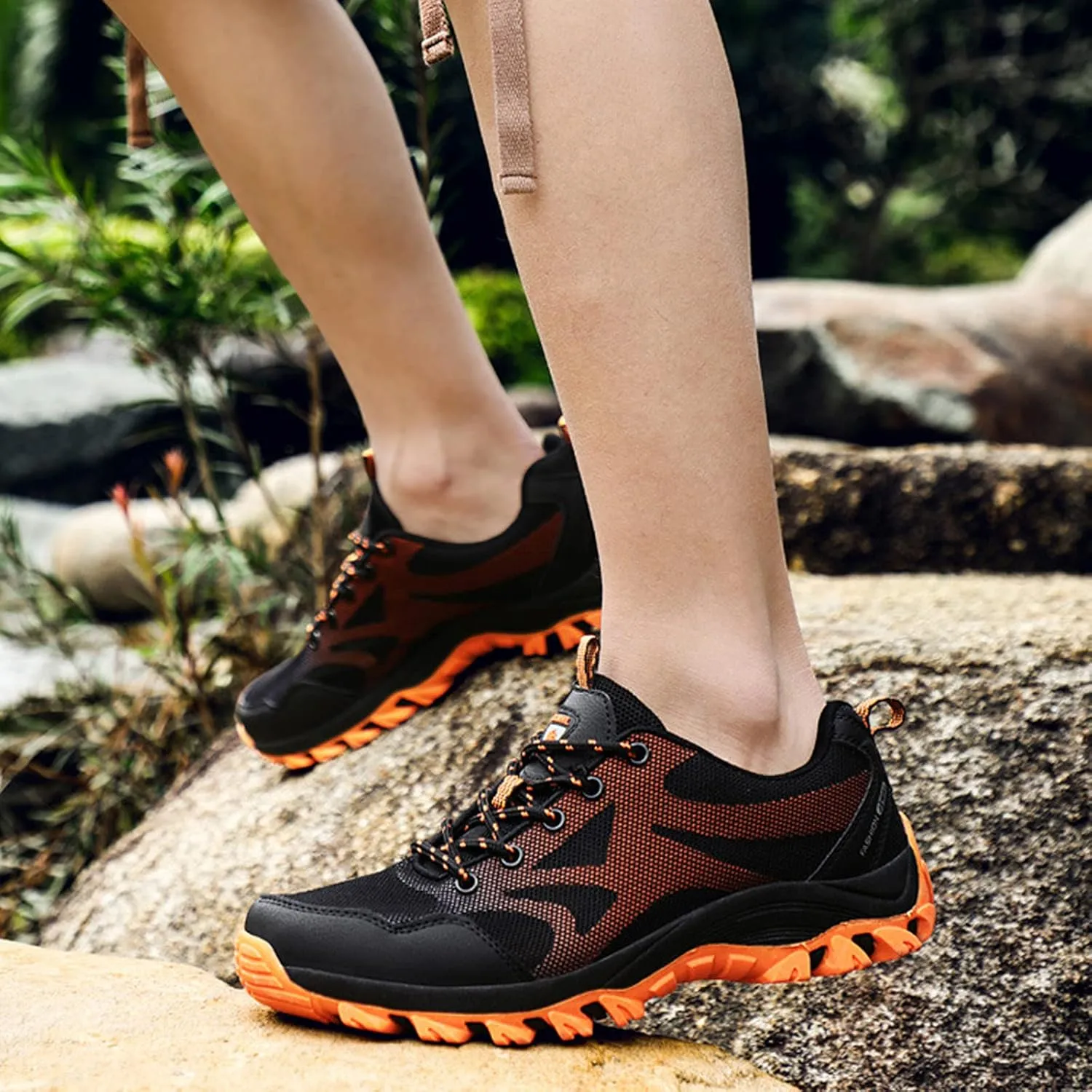 Mens Waterproof Outdoor Hiking Trekking Climbing Shoes Lightweight Breathable Trail Running Trainers
