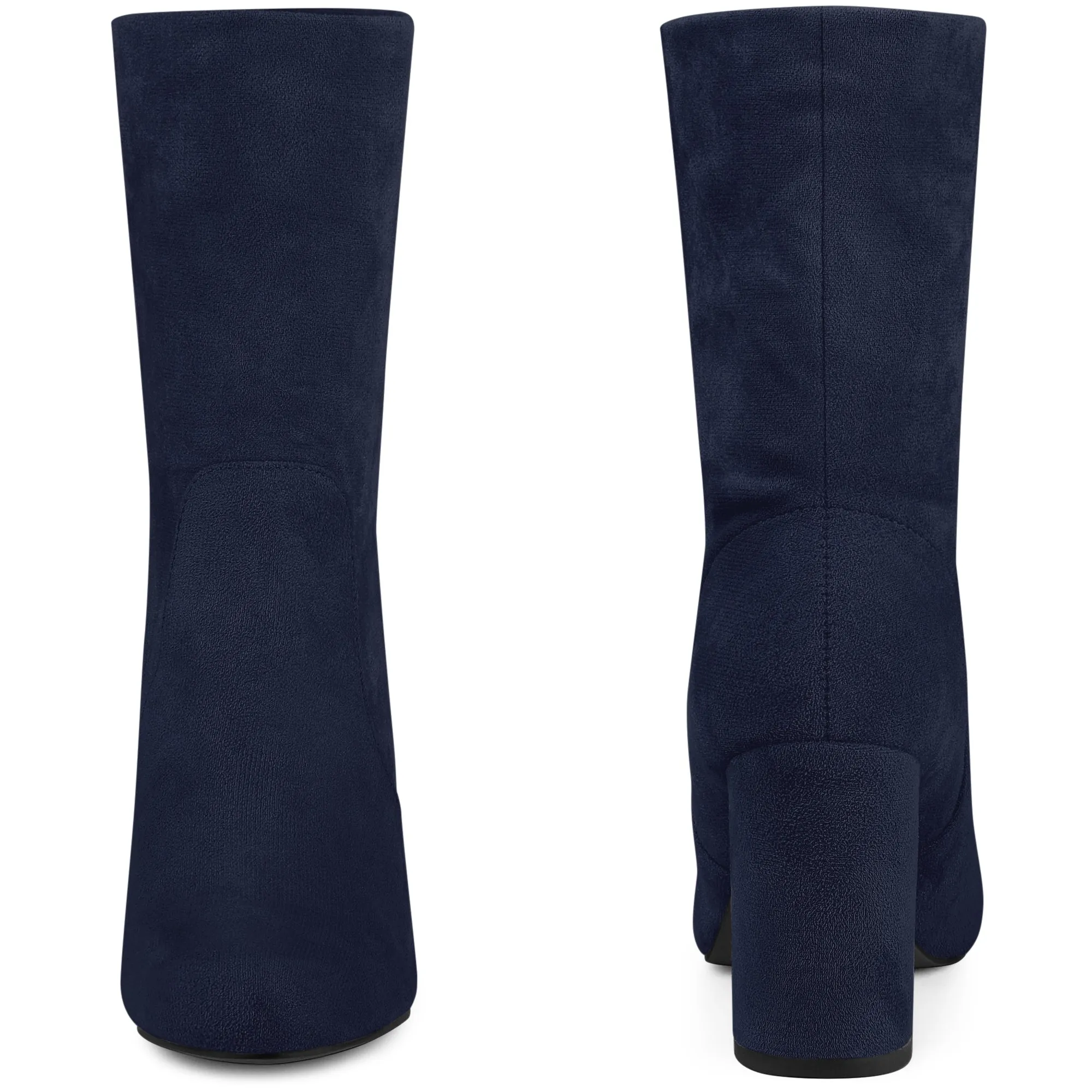 Perphy Rounded Toe Block Heeled Foldable Ankle Boots for Women