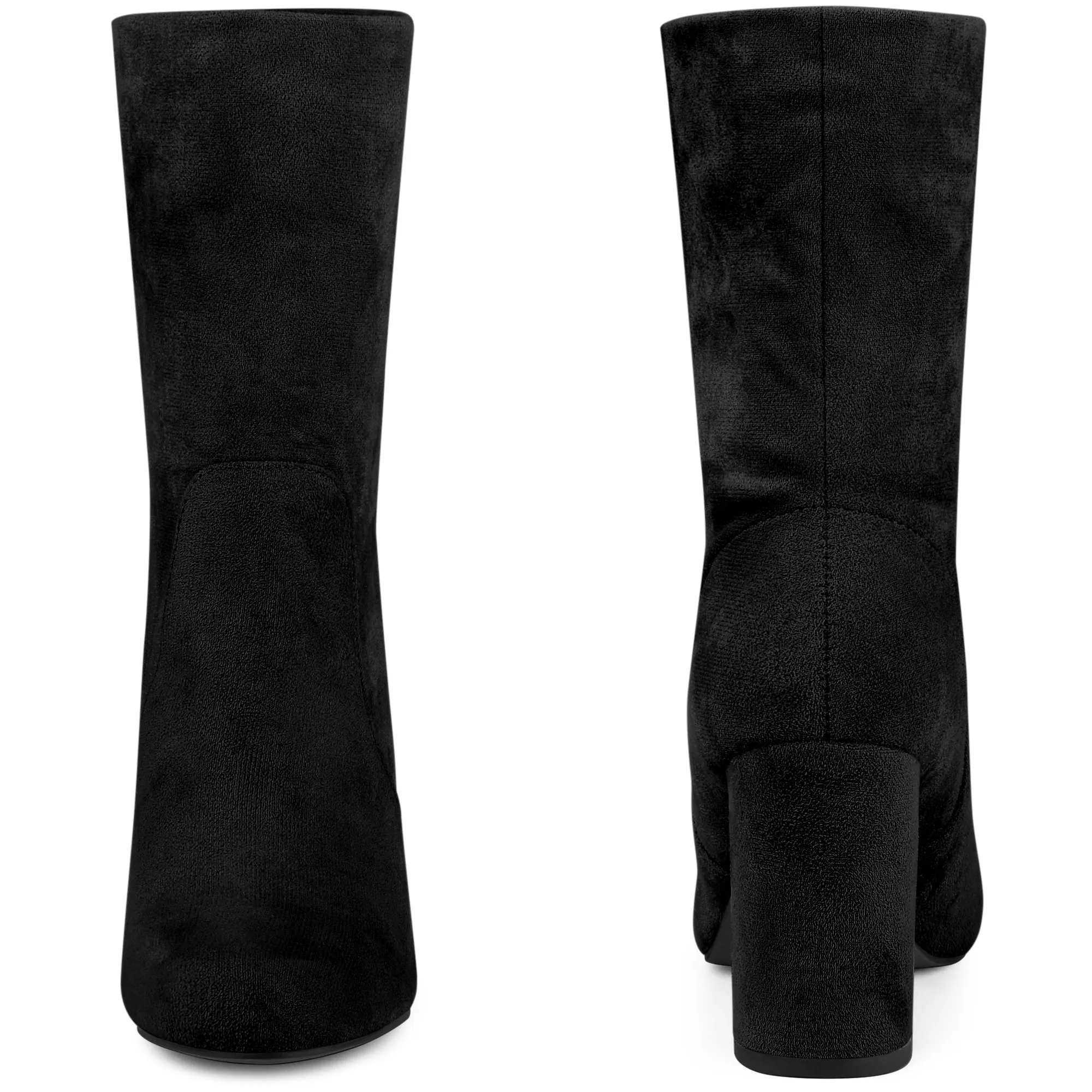 Perphy Rounded Toe Block Heeled Foldable Ankle Boots for Women
