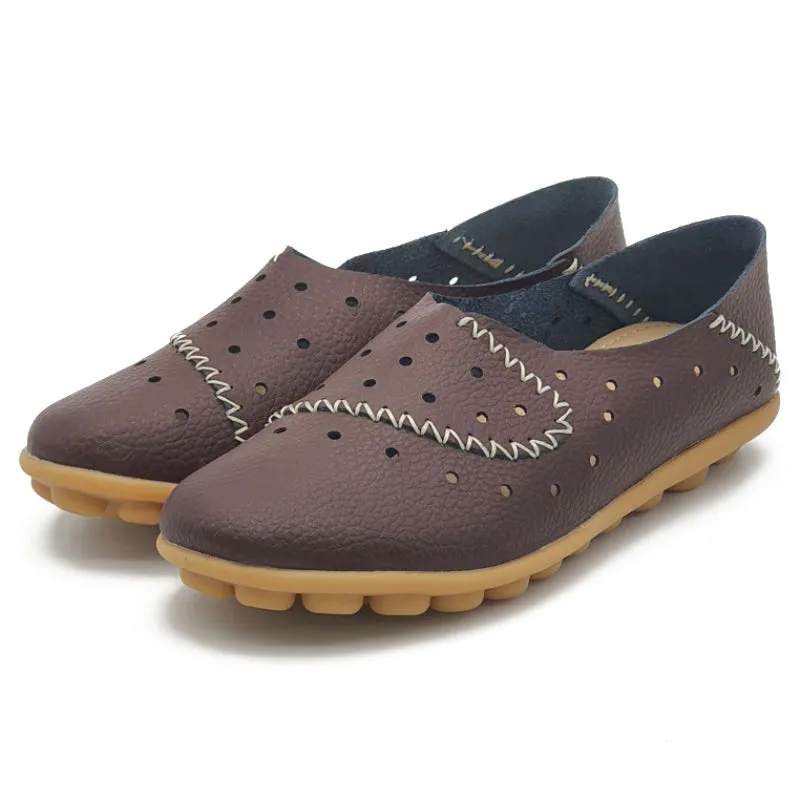 Punched Hole Slip On Shoes