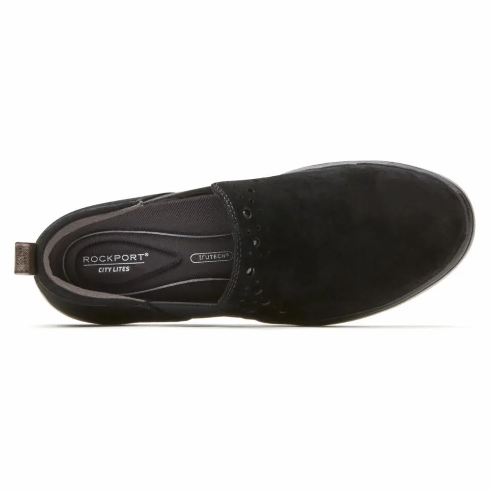 Rockport Women CITY LITE ARIELL DBL GORE BLACK/SUEDE